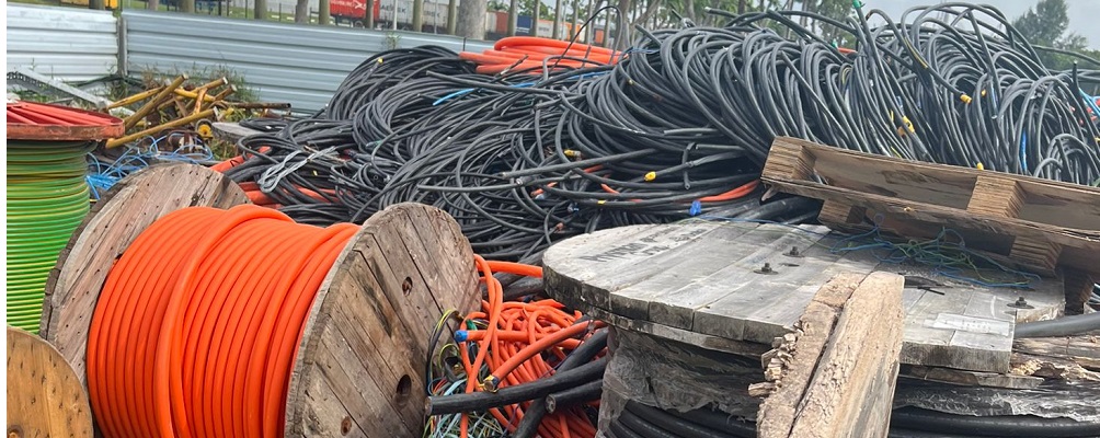 Scrap copper cable for recycling
