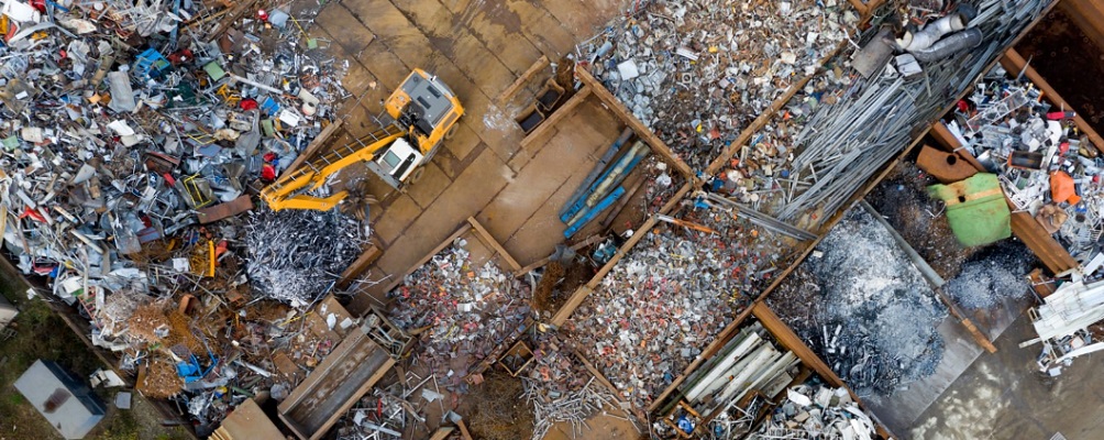 Aerial view of our scrap metals yard in Singapore
